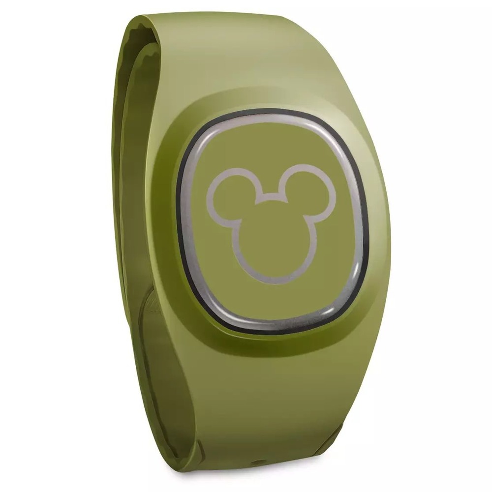 NEW Disney MagicBand+ Olive Green Solid Color Mickey Icon Adjustable Smart Band